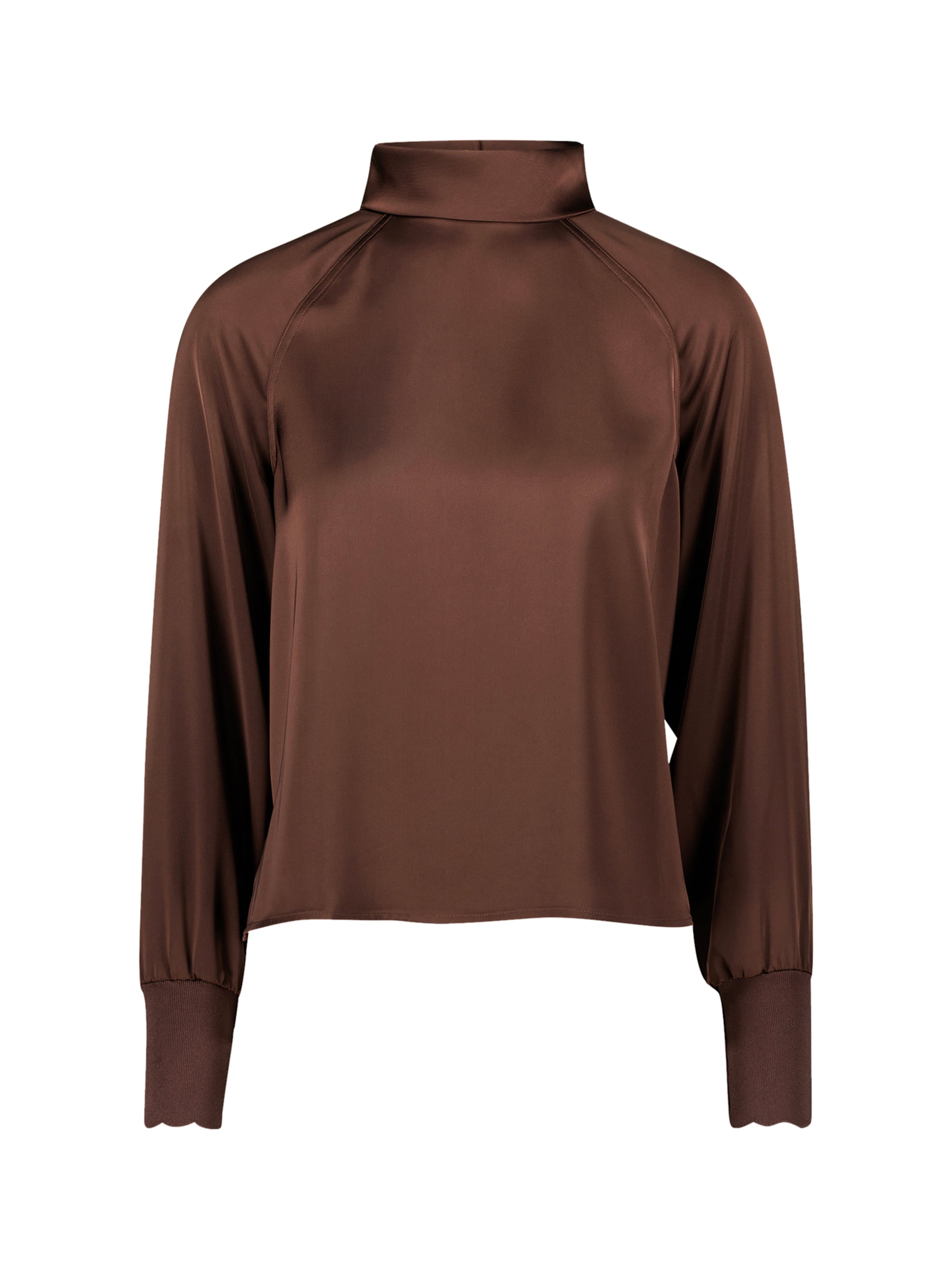 zero Bluse in Braun: Vorderseite