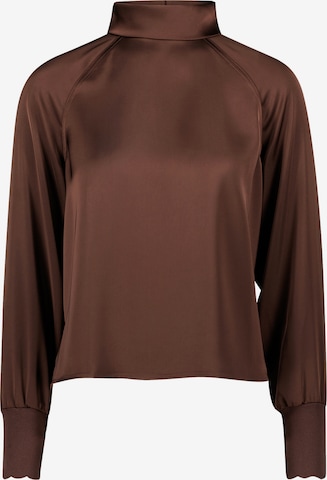 Camicia da donna di zero in marrone: frontale