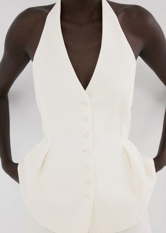 MANGO Blouse 'Iguana' in Beige