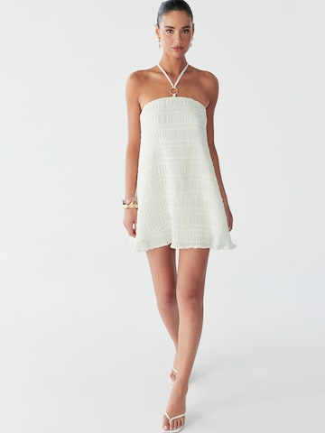 BWLDR Cocktailjurk 'Aries' in Wit: voorkant