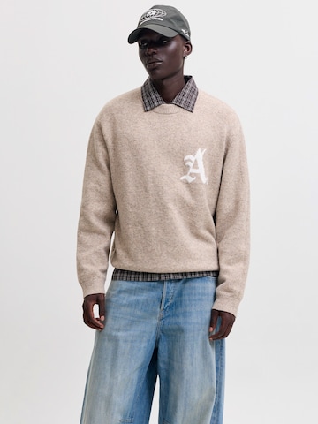 Pull-over 'JCOLEGACY' JACK & JONES en beige : devant