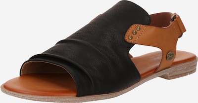 Sandalai iš MUSTANG, spalva – ruda (konjako) / juoda, Prekių apžvalga