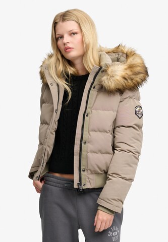 Superdry & Co Winter Jacket 'Everest' in Brown: front