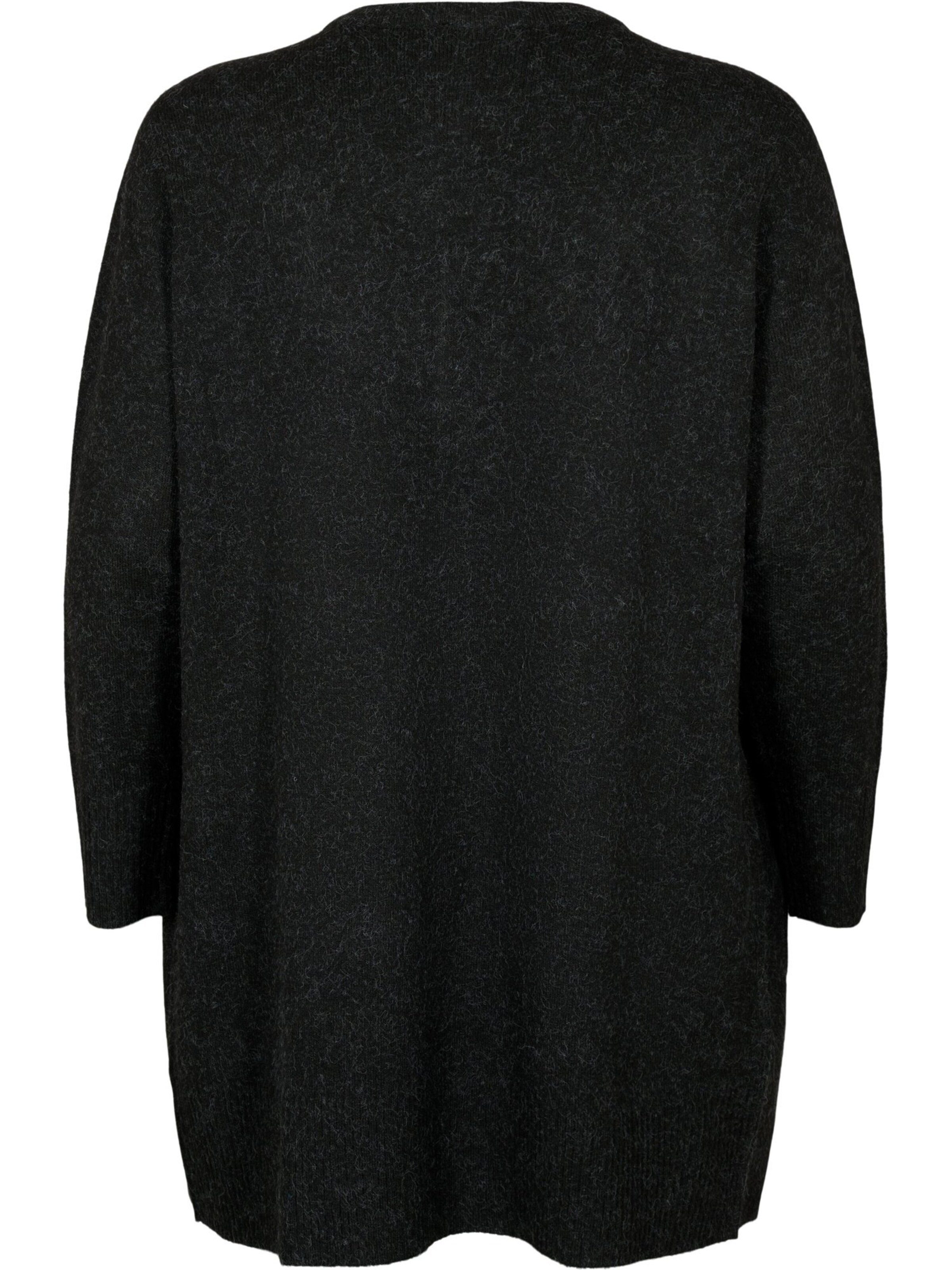 Zizzi Strickjacke 'CASUNNY' in Grau