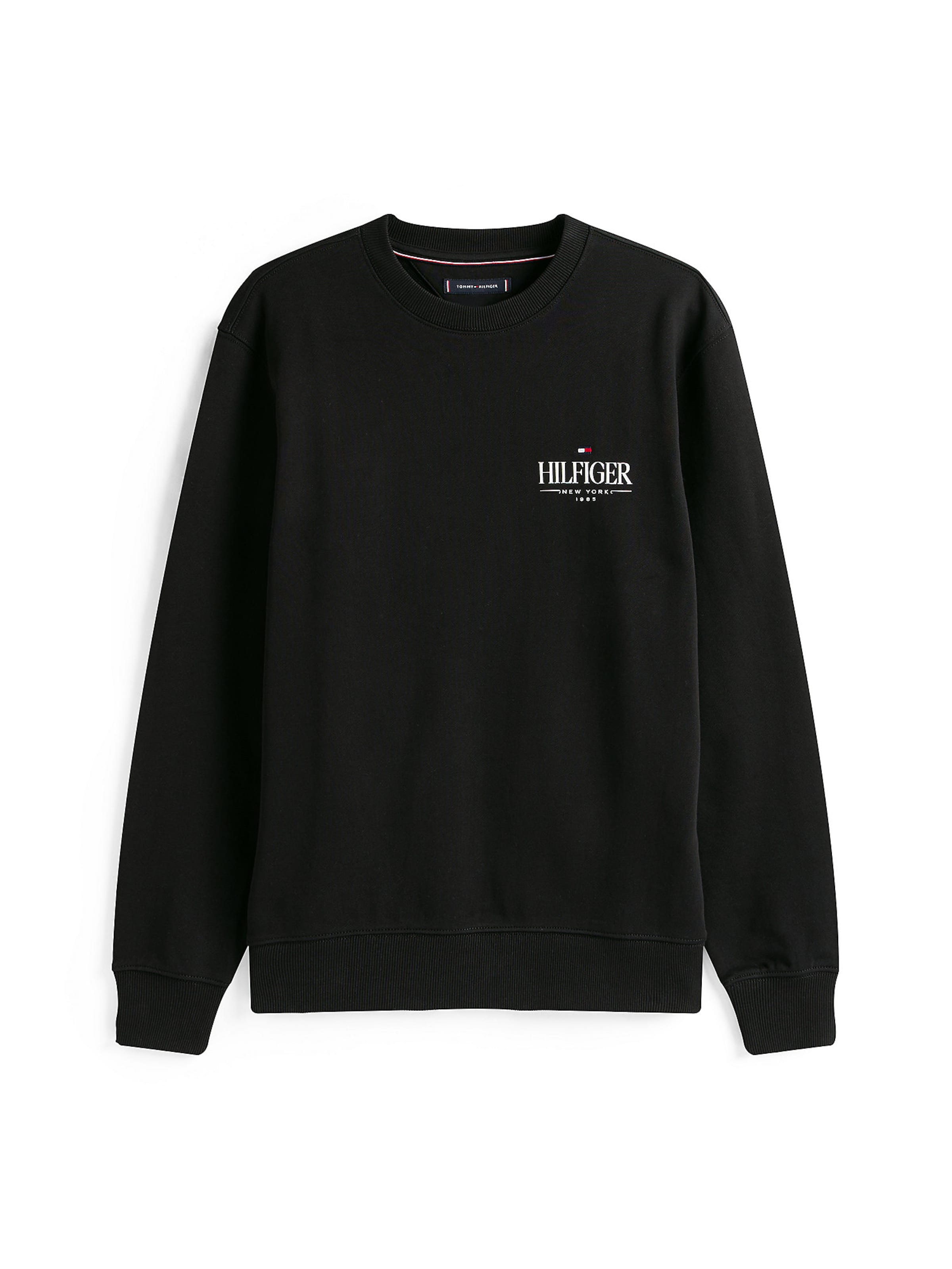 TOMMY HILFIGER Sweatshirt in Zwart: voorkant