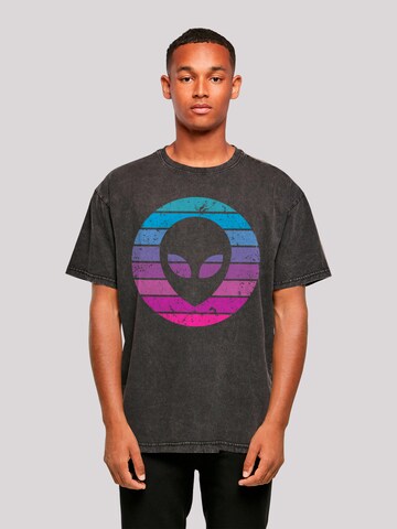 T-Shirt 'Alien Kopf' F4NT4STIC en noir : devant