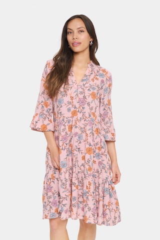 SAINT TROPEZ Jurk 'Eda' in Roze: voorkant