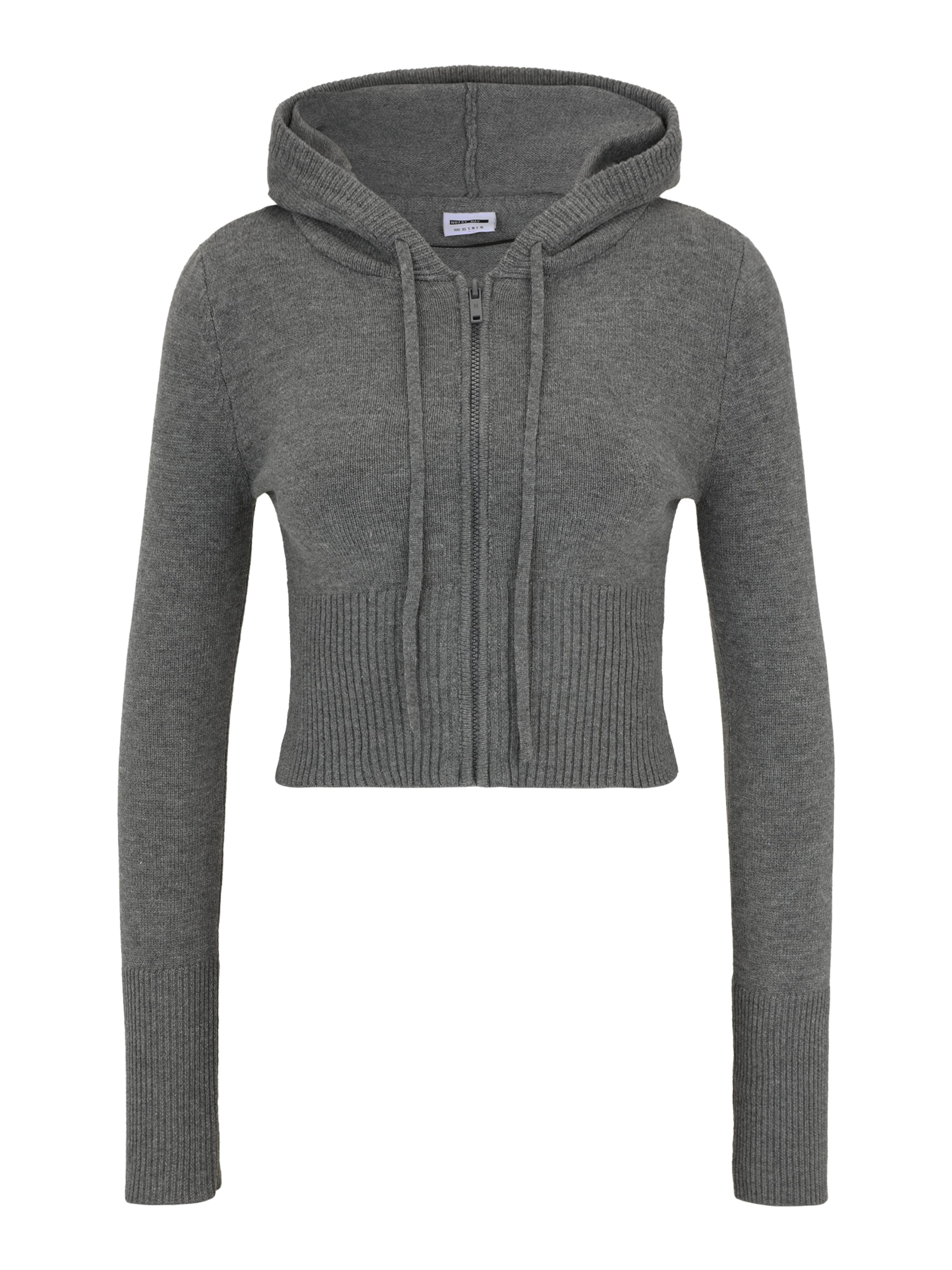 Noisy May Petite Πλεκτή ζακέτα 'NMNOURIA' σε γκρι: μπροστά