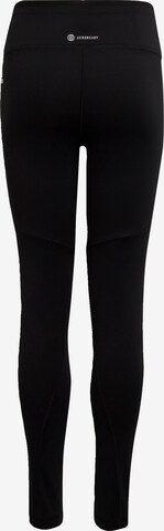 ADIDAS SPORTSWEAR Skinny Workout Pants 'Optime Aeroready 3-Stripes' in Black