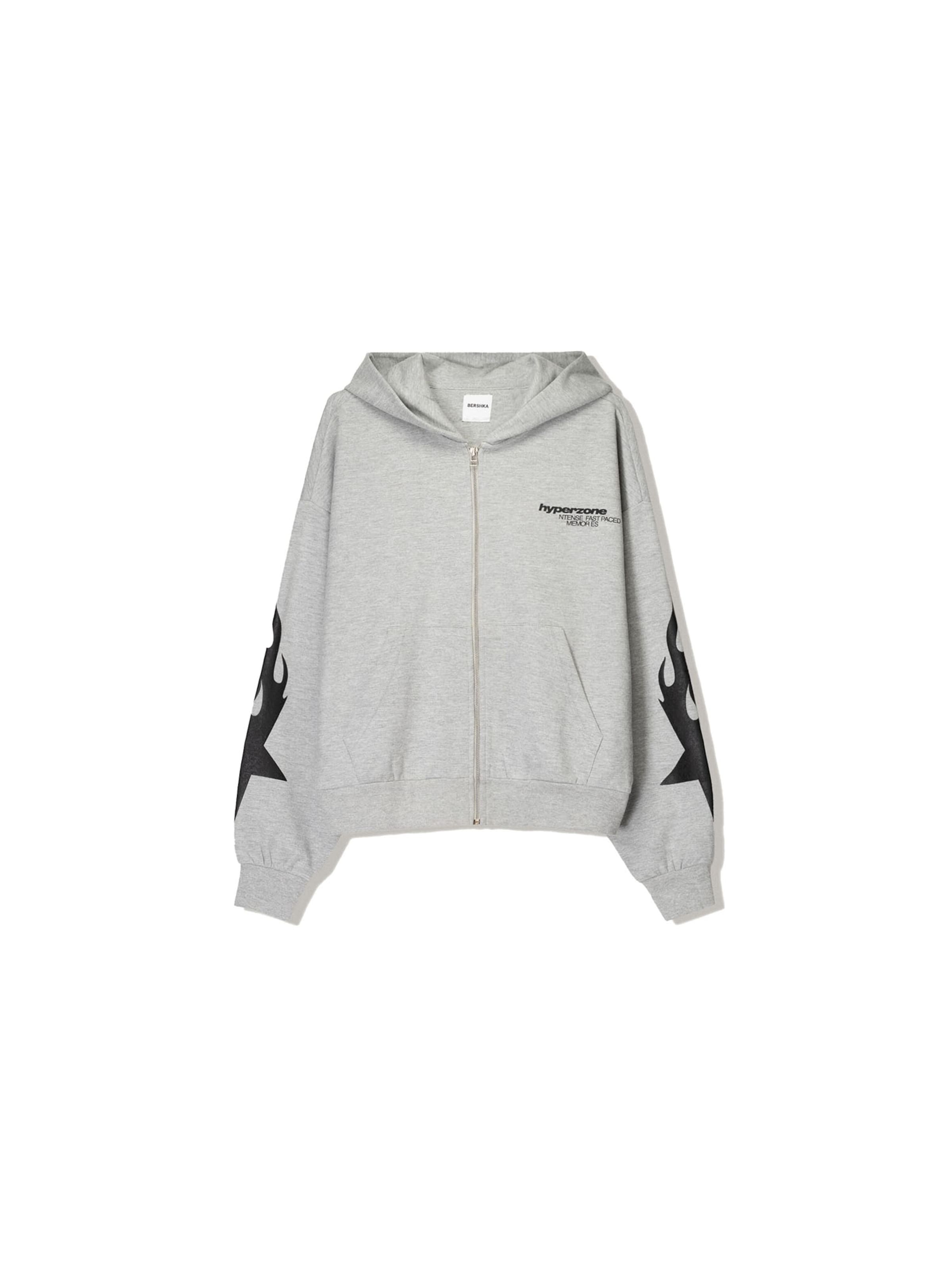 公式通販サイト - ファッション 通販 Bershka YOU ABOUT | Grey Mottled in Hoodie Zip-Up 化粧下地