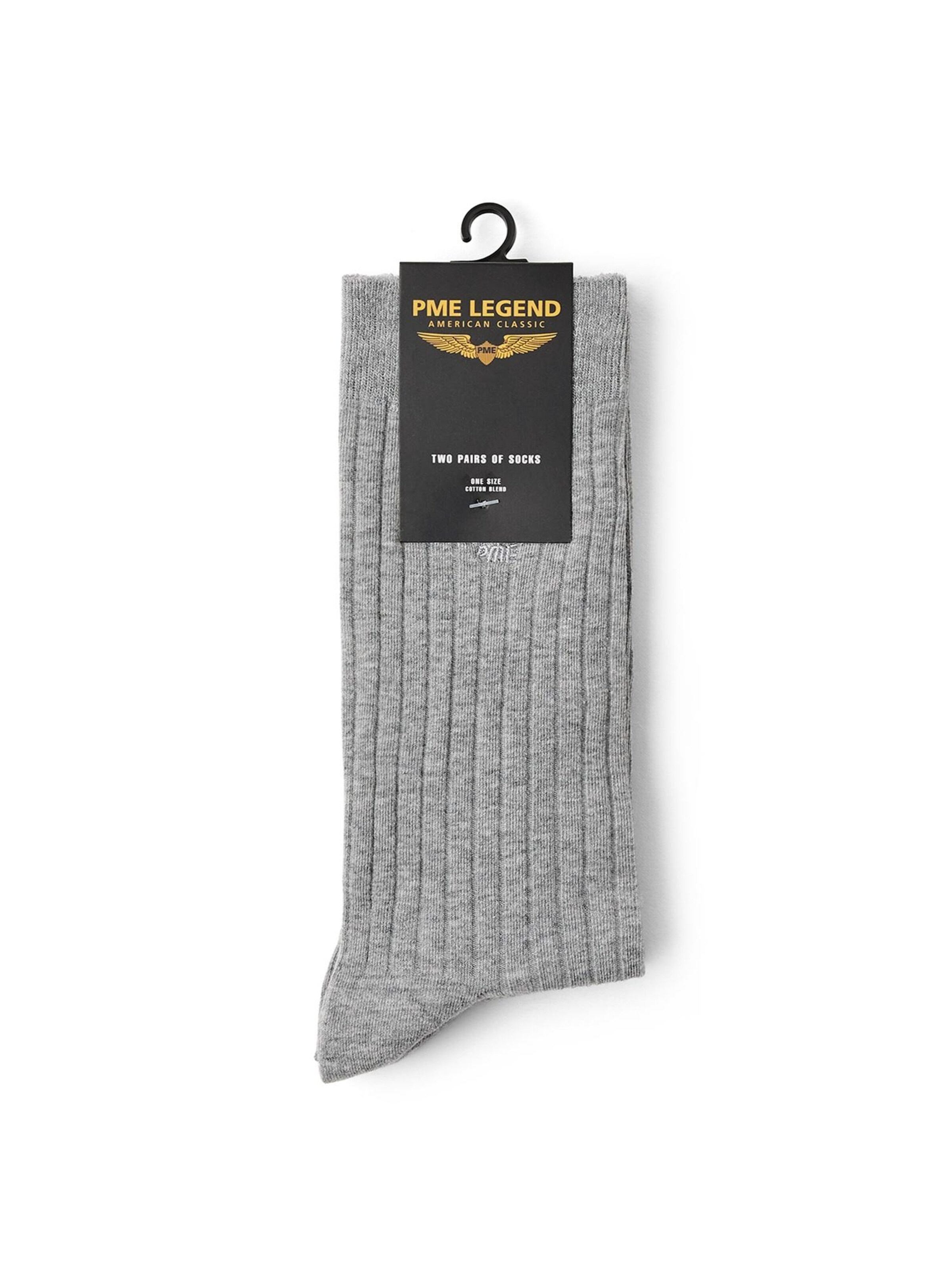PME Legend Sokken '2-pack ribbed socks' in Grijs: voorkant