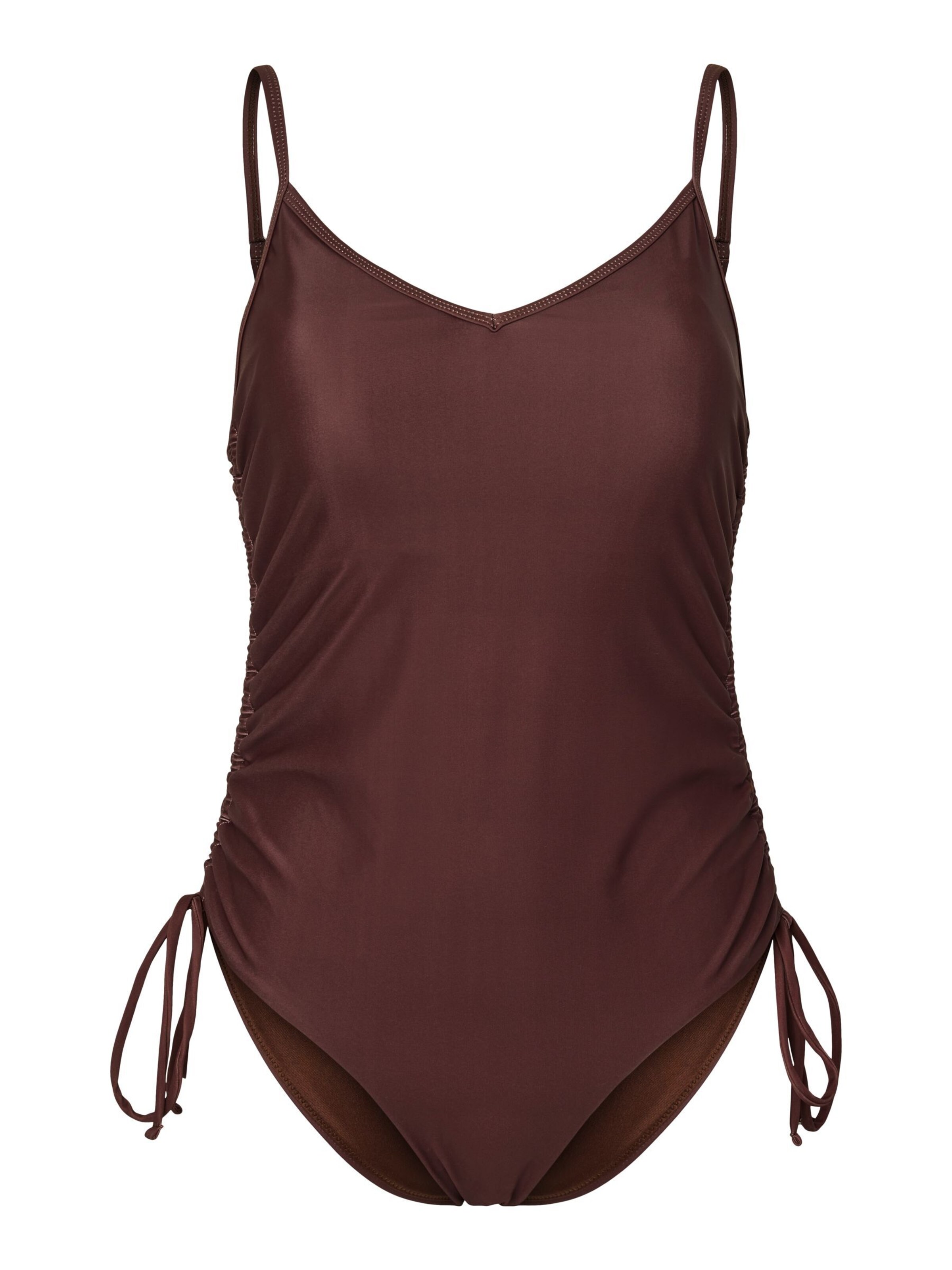 PIECES Swimsuit 'PCBAOMI' in Brown: front
