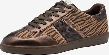 Baskets basses Tamaris en marron : devant