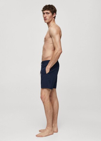 MANGO MAN Regular Board Shorts 'Liso' in Blue