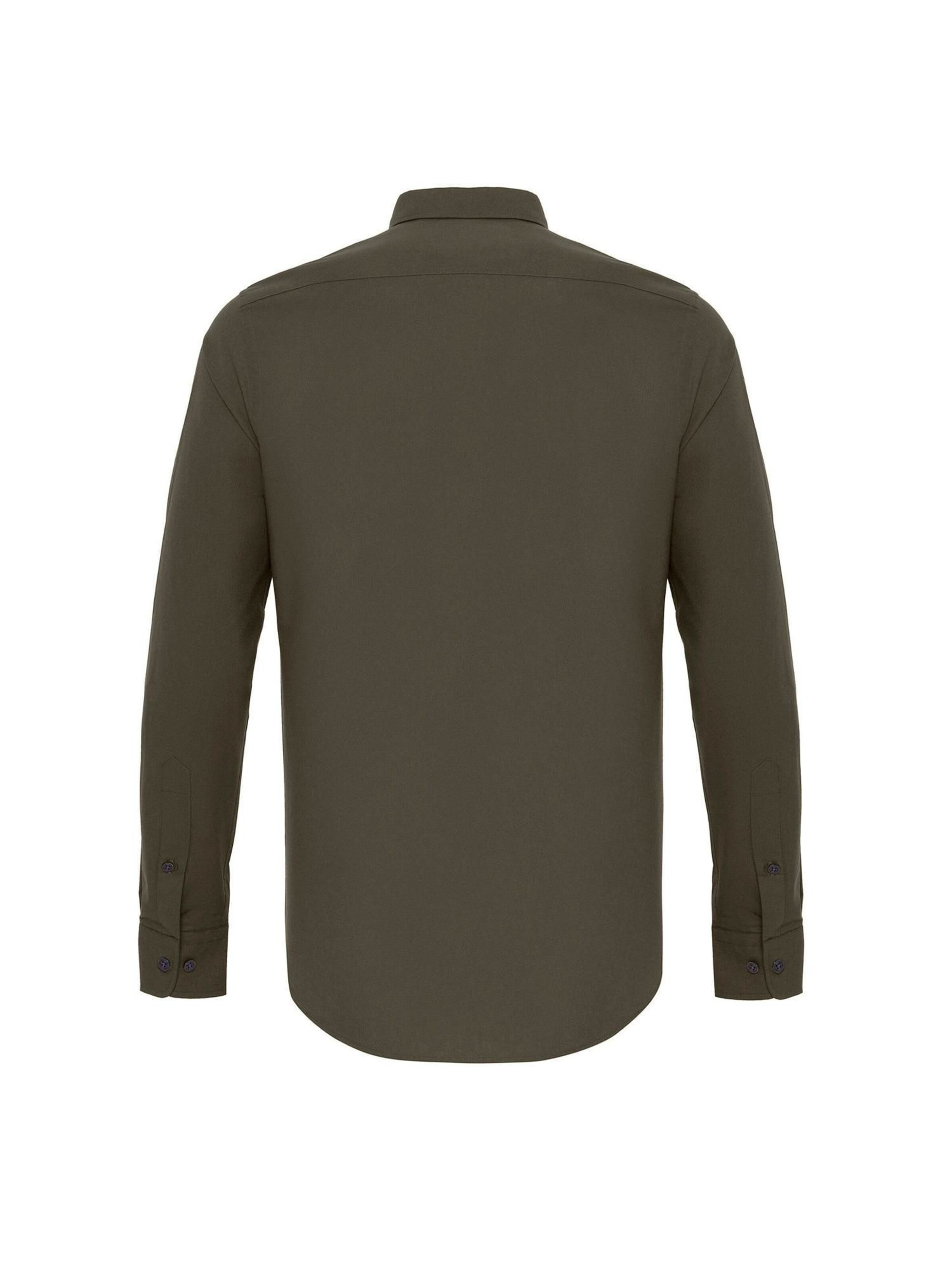 By Diess Collection Slim fit Button Up Shirt in Green