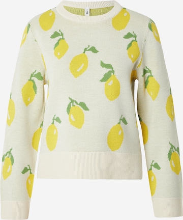 ONLY Sweter 'ONLELYNA' w kolorze beżowy: przód