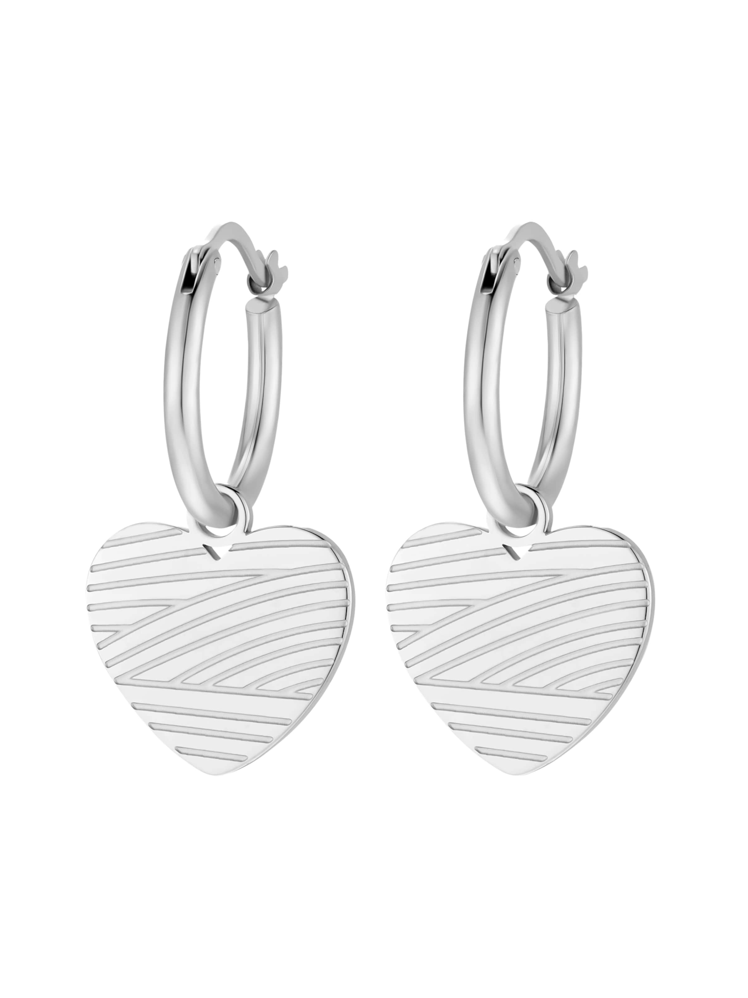 Boucles d'oreilles 'Lea' Heideman en argent : devant
