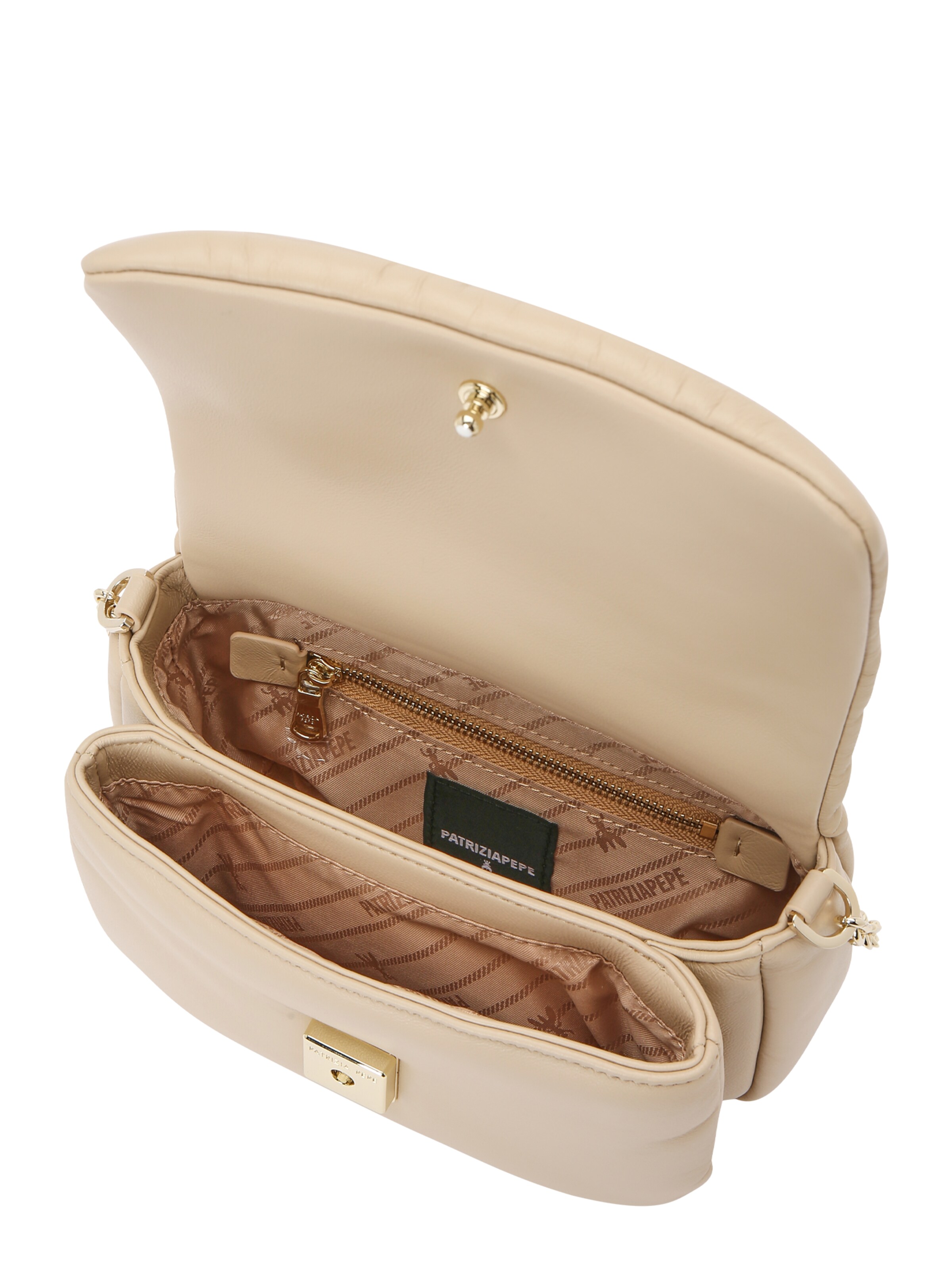 PATRIZIA PEPE Чанта с презрамки в бежово