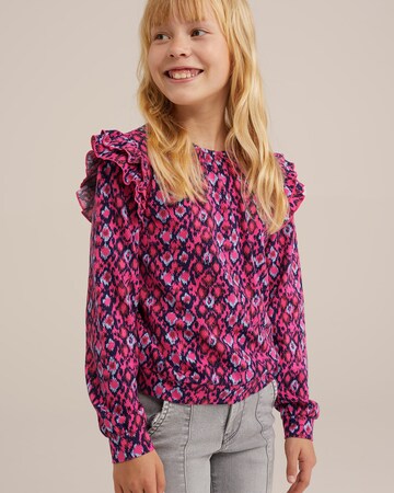 WE Fashion Shirt in Roze: voorkant