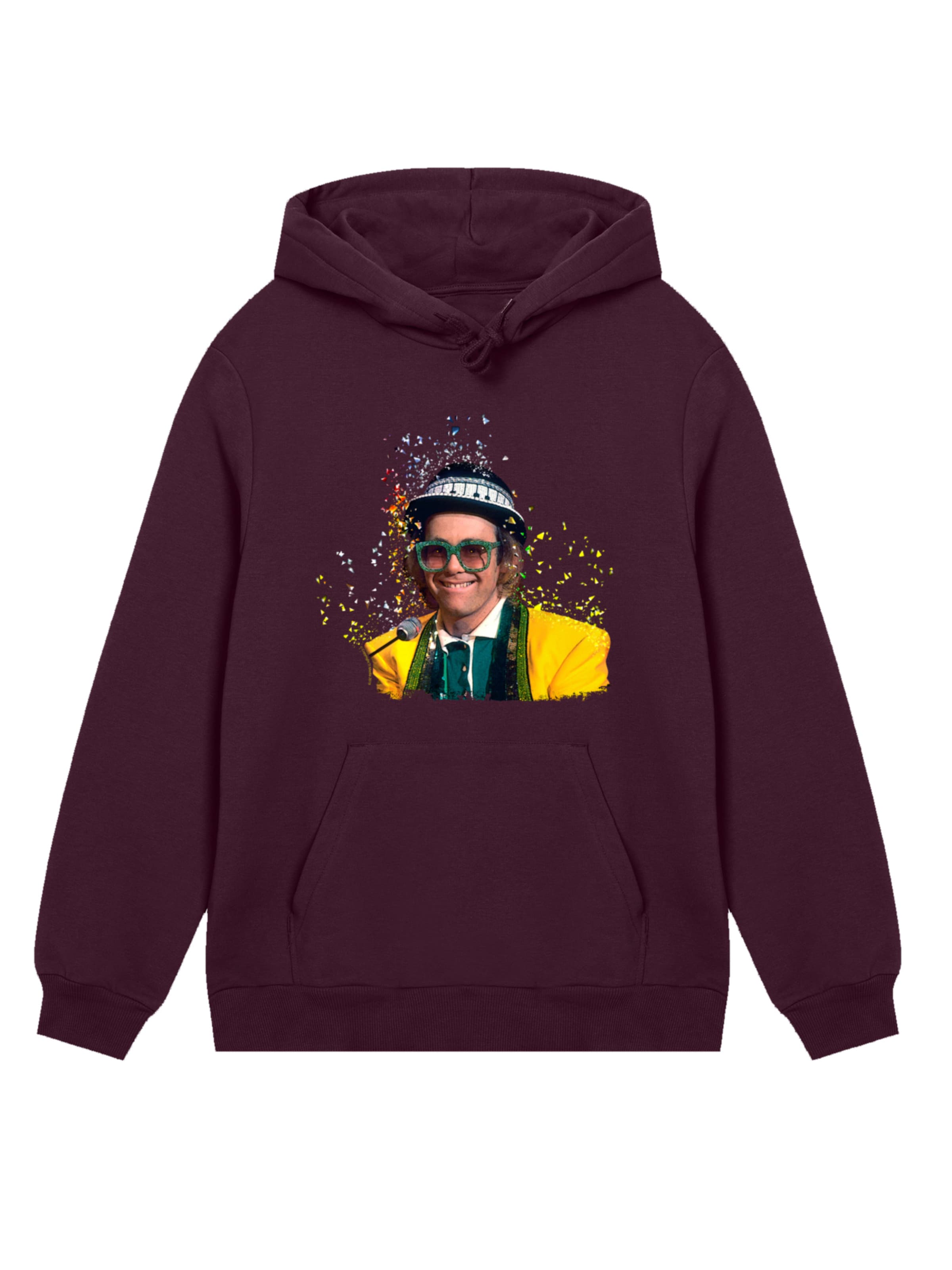 Sweat-shirt 'TV Times Elton John At The Piano 1977' F4NT4STIC en marron : devant