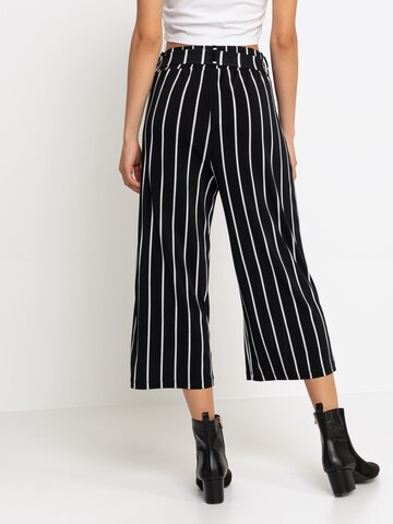 Wide Leg Pantalon à pince LASCANA en noir