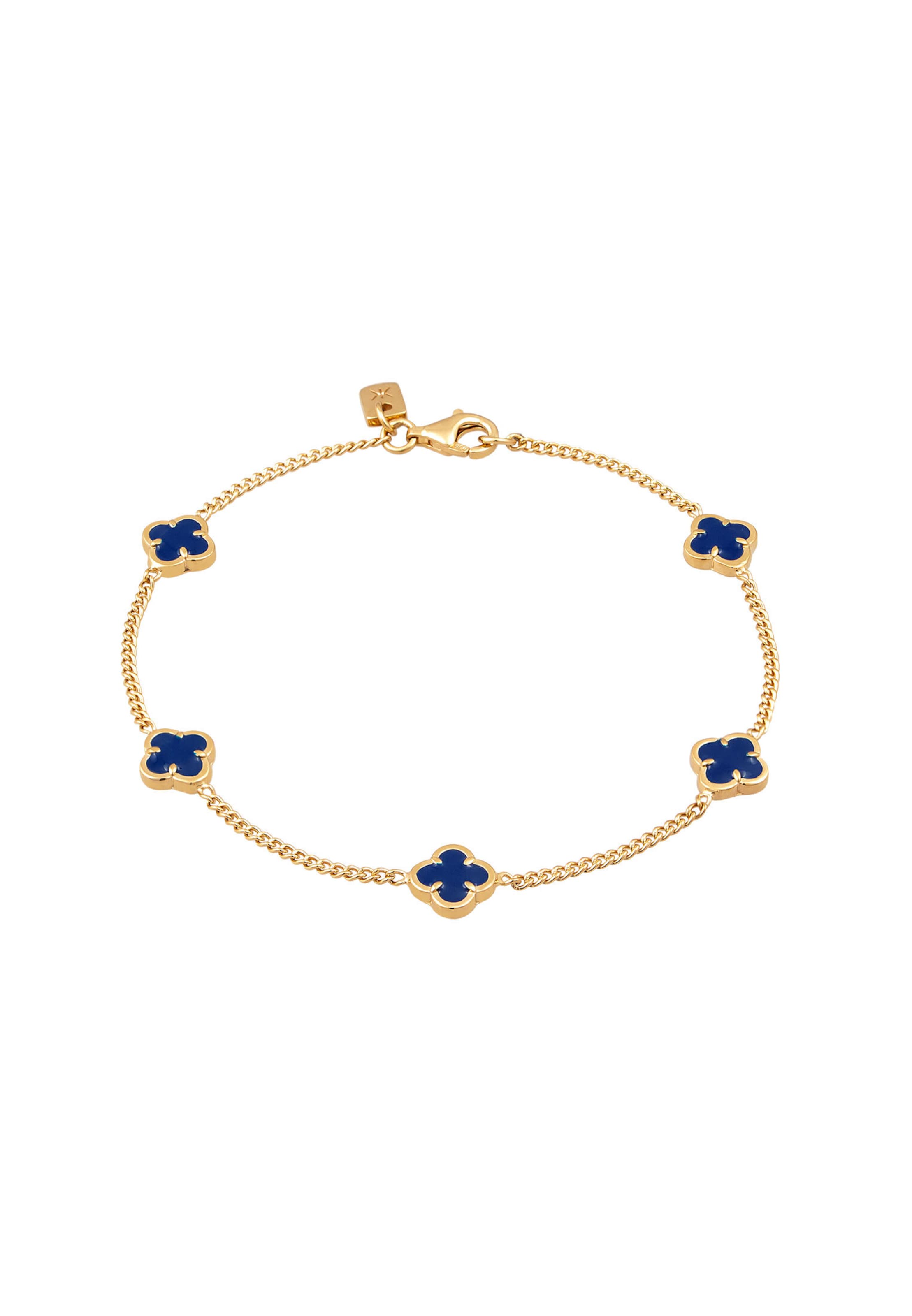 KUZZOI Bracelet 'Kleeblatt' in Gold: front