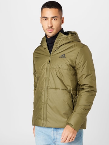 ADIDAS SPORTSWEAR Sportjacke 'Bsc 3-Stripes Insulated' in Grün: predná strana