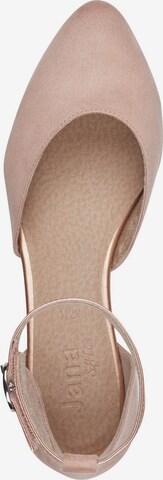 JANA Ballet Flats with Strap in Pink