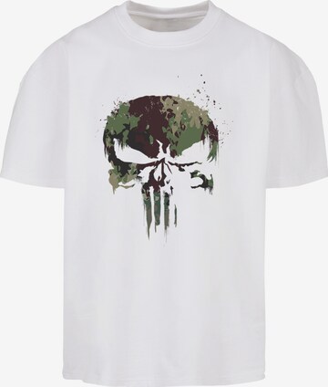 F4NT4STIC Shirt 'Marvel Punisher TV Camo Skul' in White: front