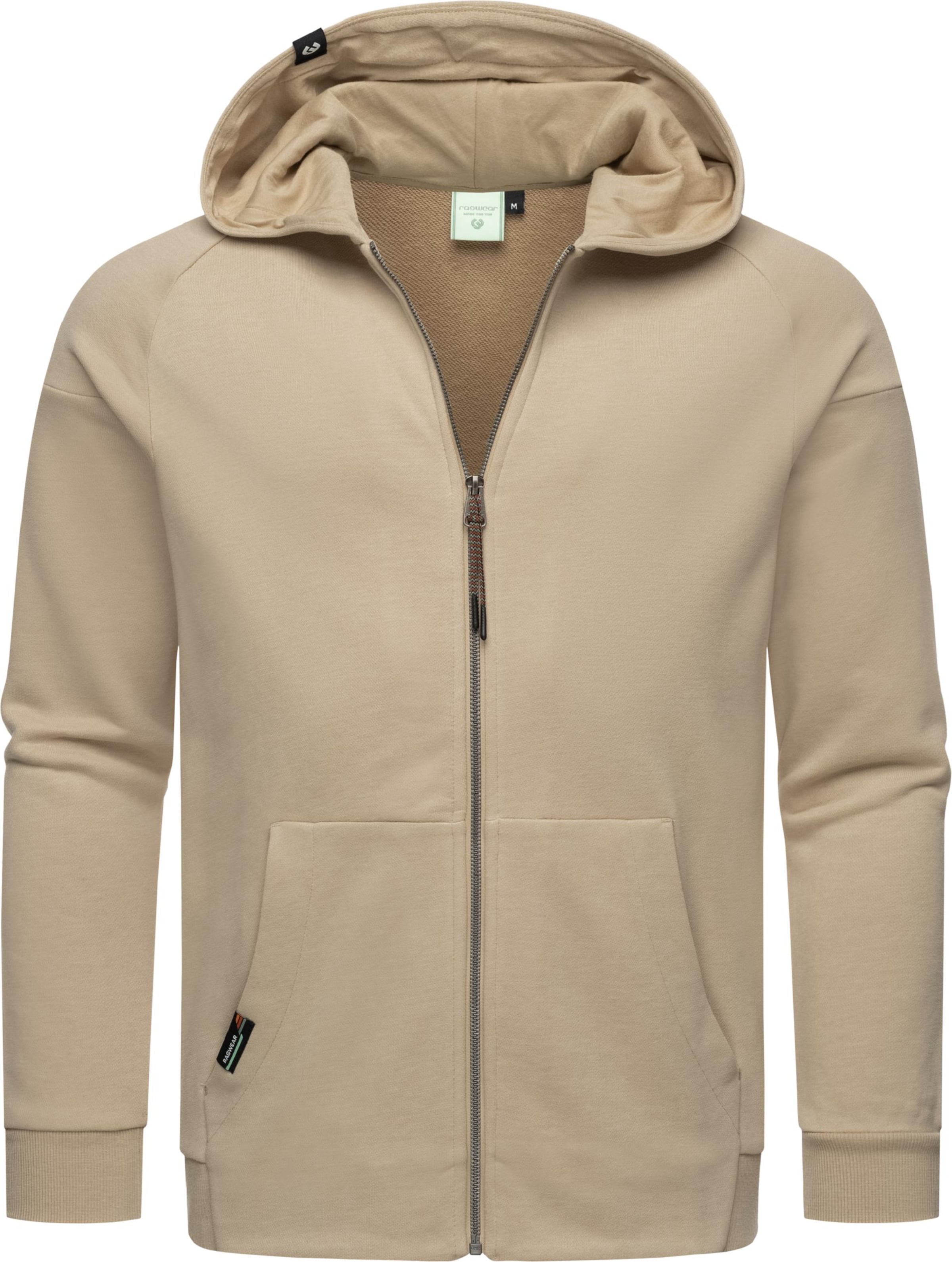 Ragwear Zip-Up Hoodie 'Zenway' in Beige: front