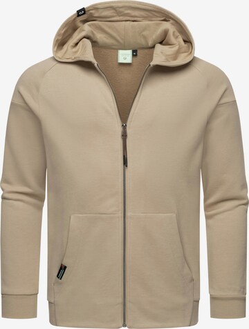 Giacca di felpa 'Zenway' di Ragwear in beige: frontale