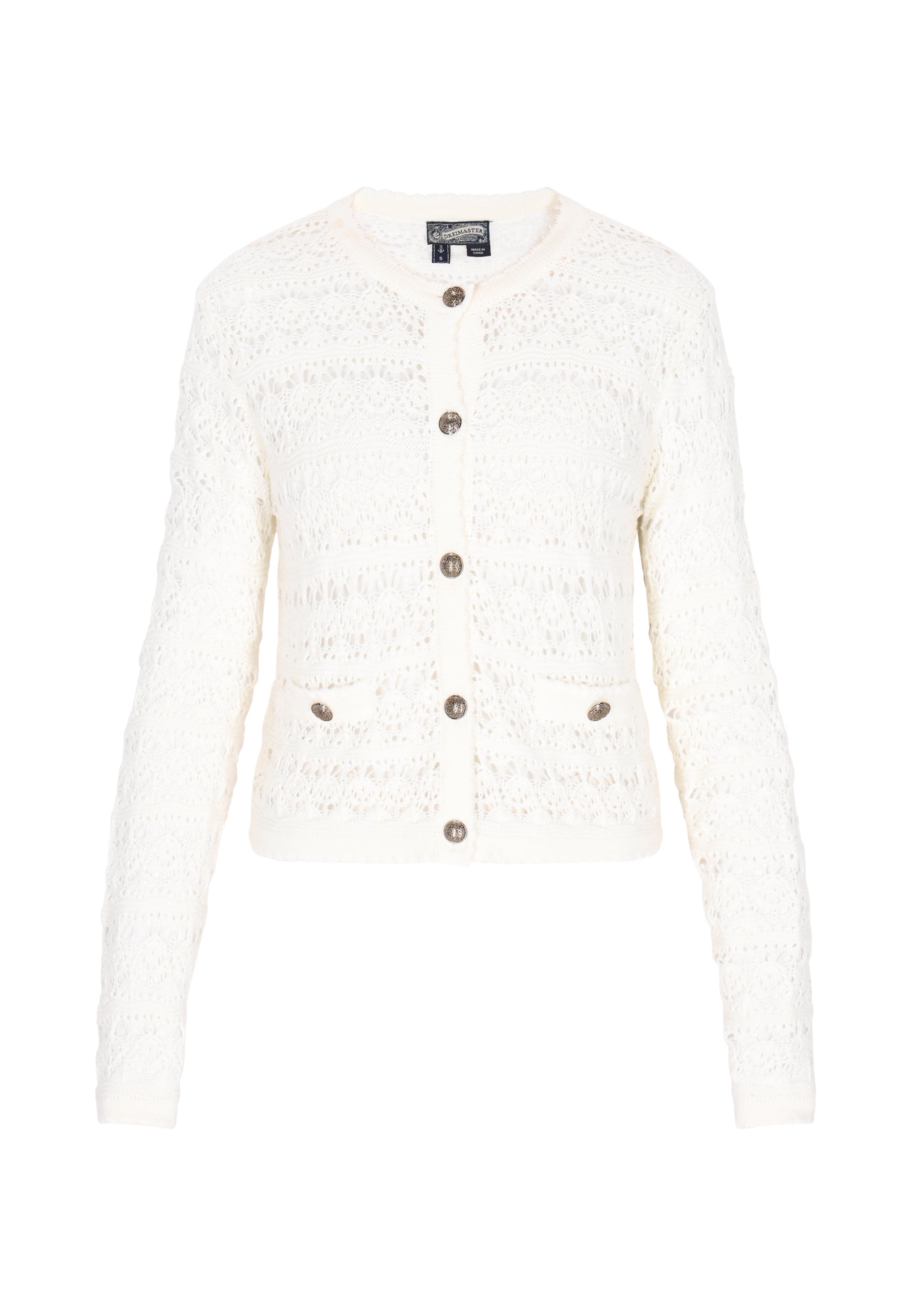 DreiMaster Vintage Pletena jopa 'Vintage' | bela barva, Prikaz izdelka