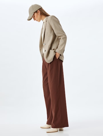 Koton Loose fit Pleat-front trousers in Brown