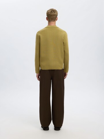 SELECTED Gebreid vest in Groen