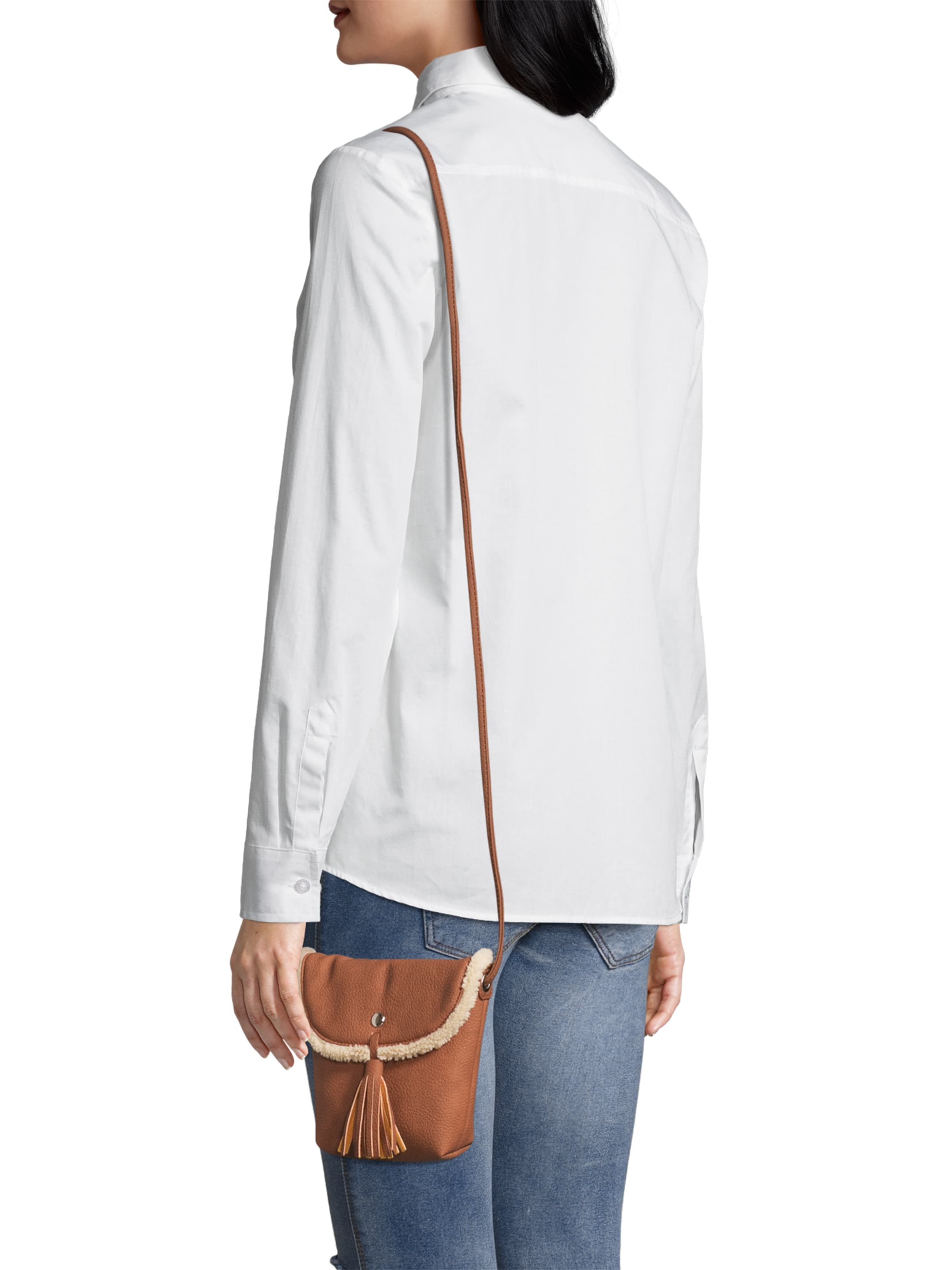 TOM TAILOR DENIM Umhängetasche 'Ida' in Braun