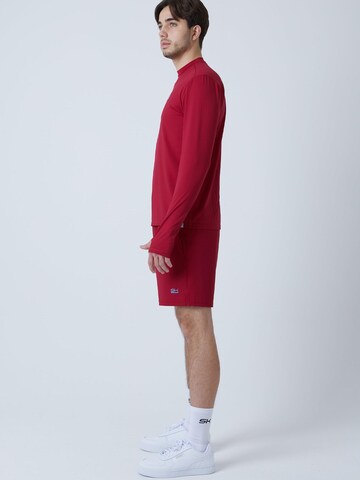 SPORTKIND Performance shirt 'Langarmshirt High-Neck' in Red