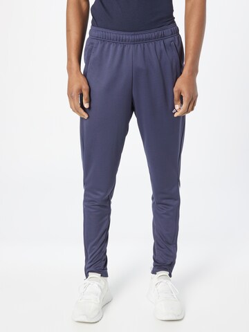 ADIDAS SPORTSWEAR Slim fit Workout Pants 'Tiro' in Blue: front