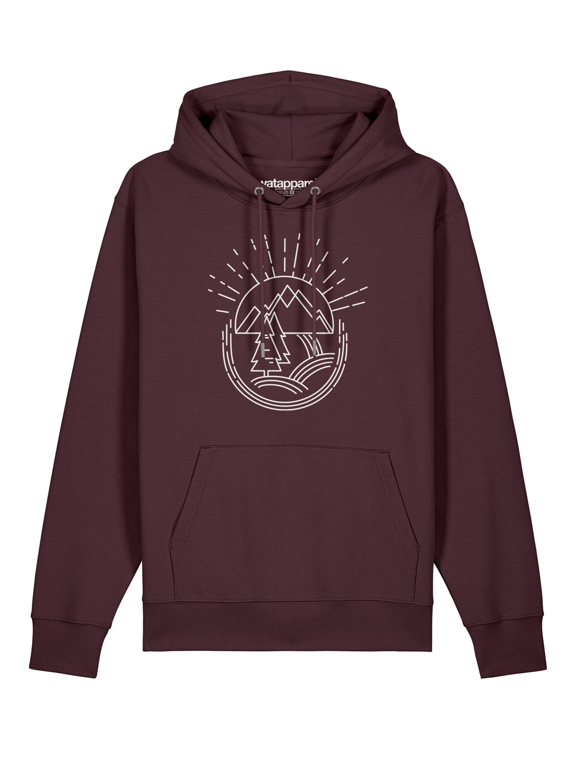 Felpa 'Natur ist schön' di Watapparel in rosso: frontale