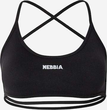 Bustier Soutien-gorge de sport 'POWER' NEBBIA en noir : devant