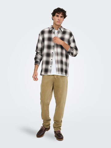 Only & Sons - Ajuste regular Camisa 'ONSKosta' en marrón