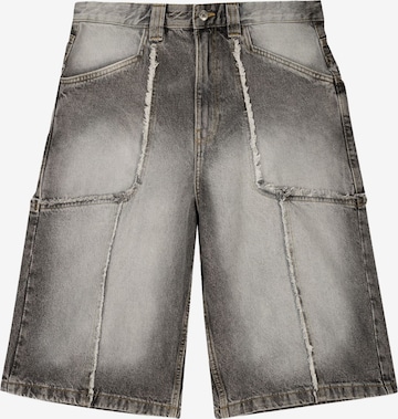 Bershka Lużny krój Jeansy w kolorze szary: przód