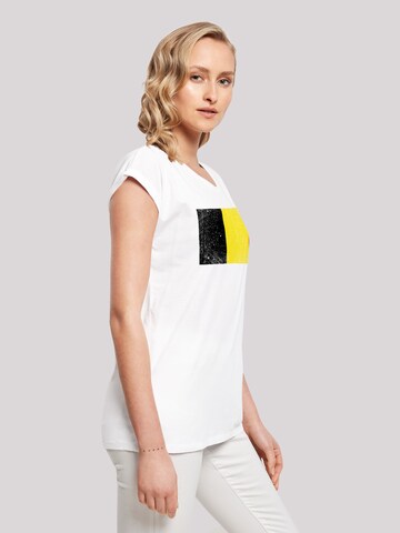 T-shirt 'Belgium Belgien Flagge' F4NT4STIC en blanc