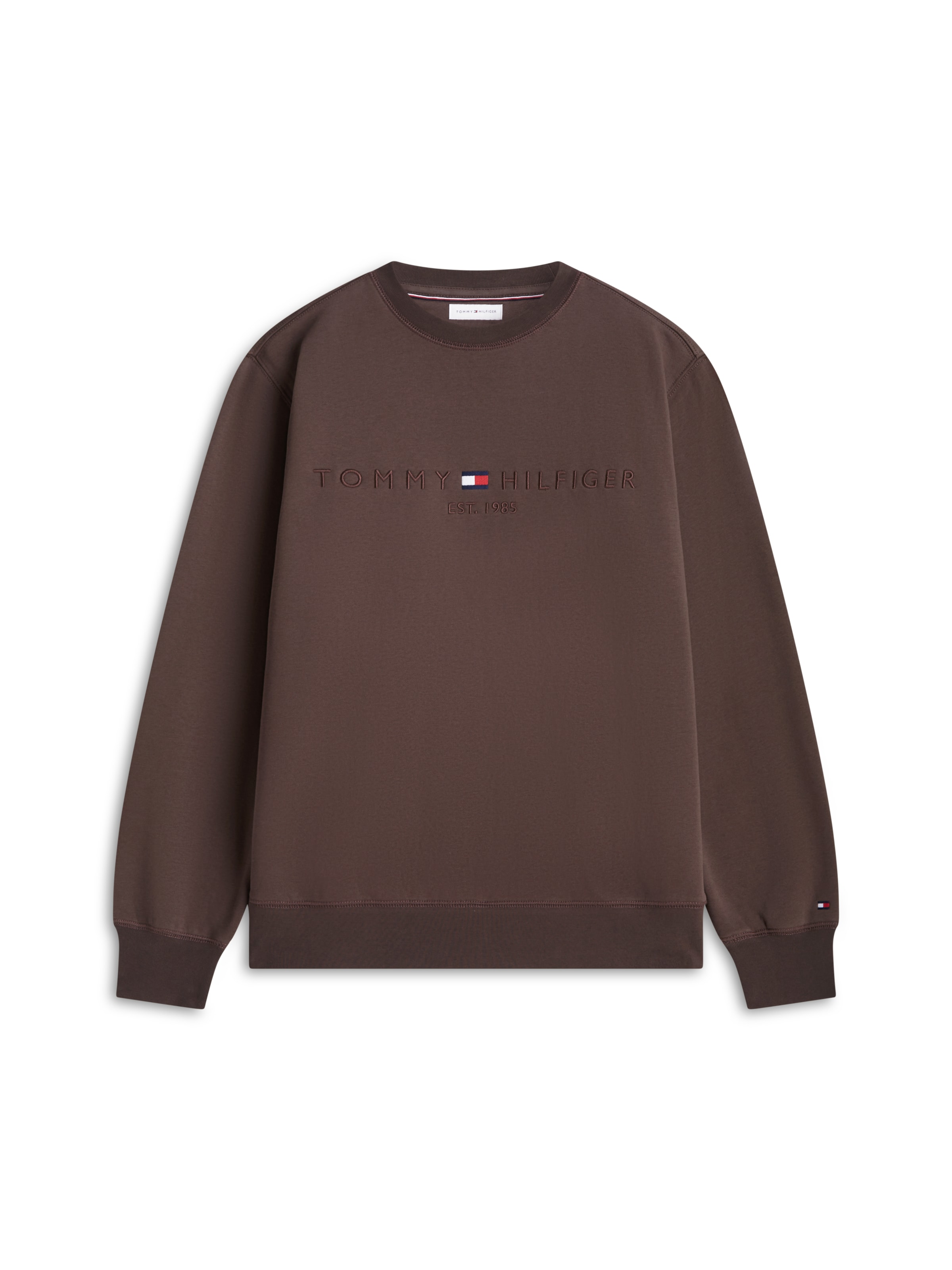 Bluză de molton de la TOMMY HILFIGER pe maro: față