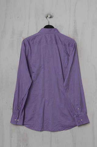 BOSS Black Button Up Shirt in L in Purple