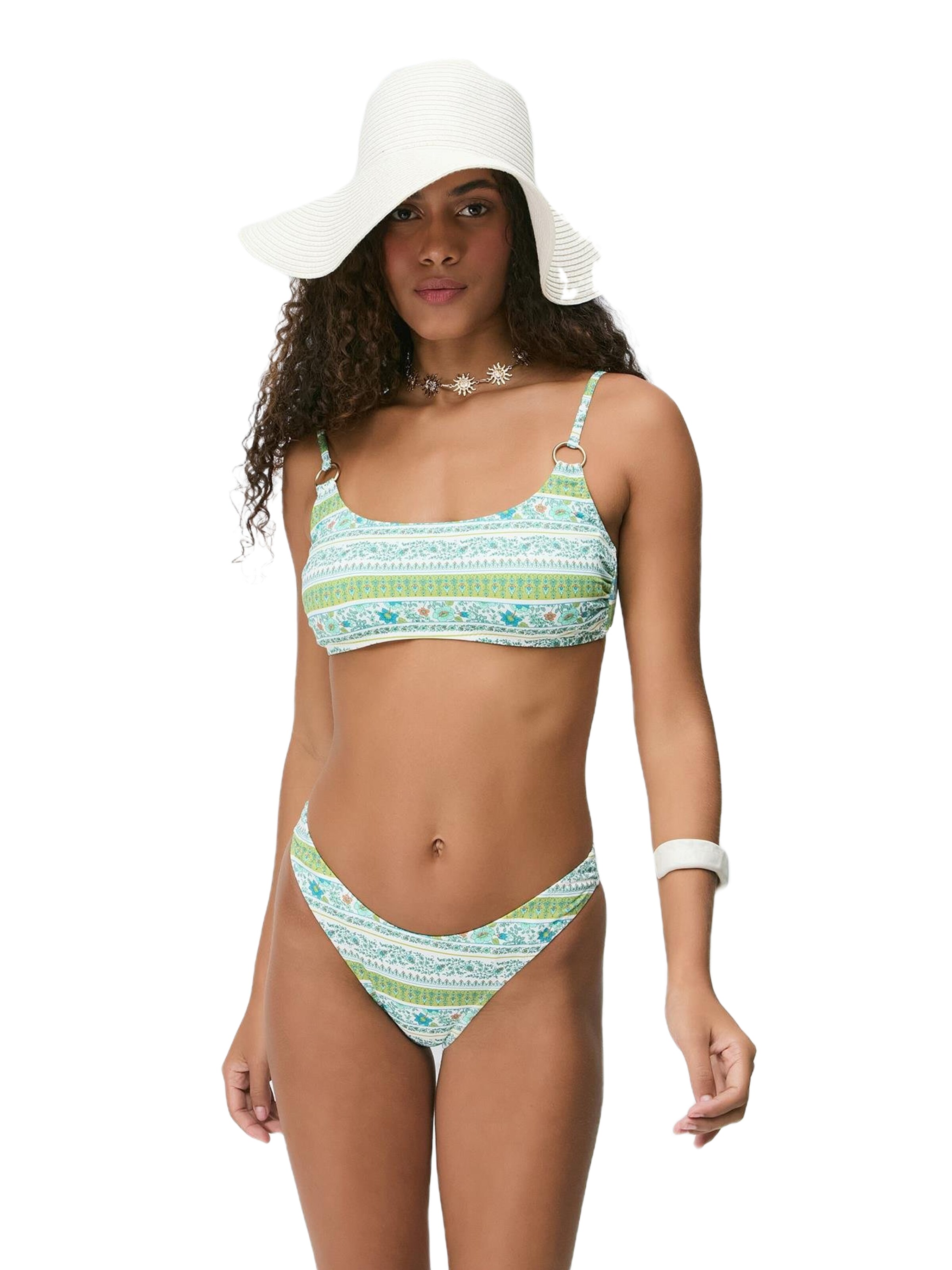 C&City Bralette Bikini in Green: front