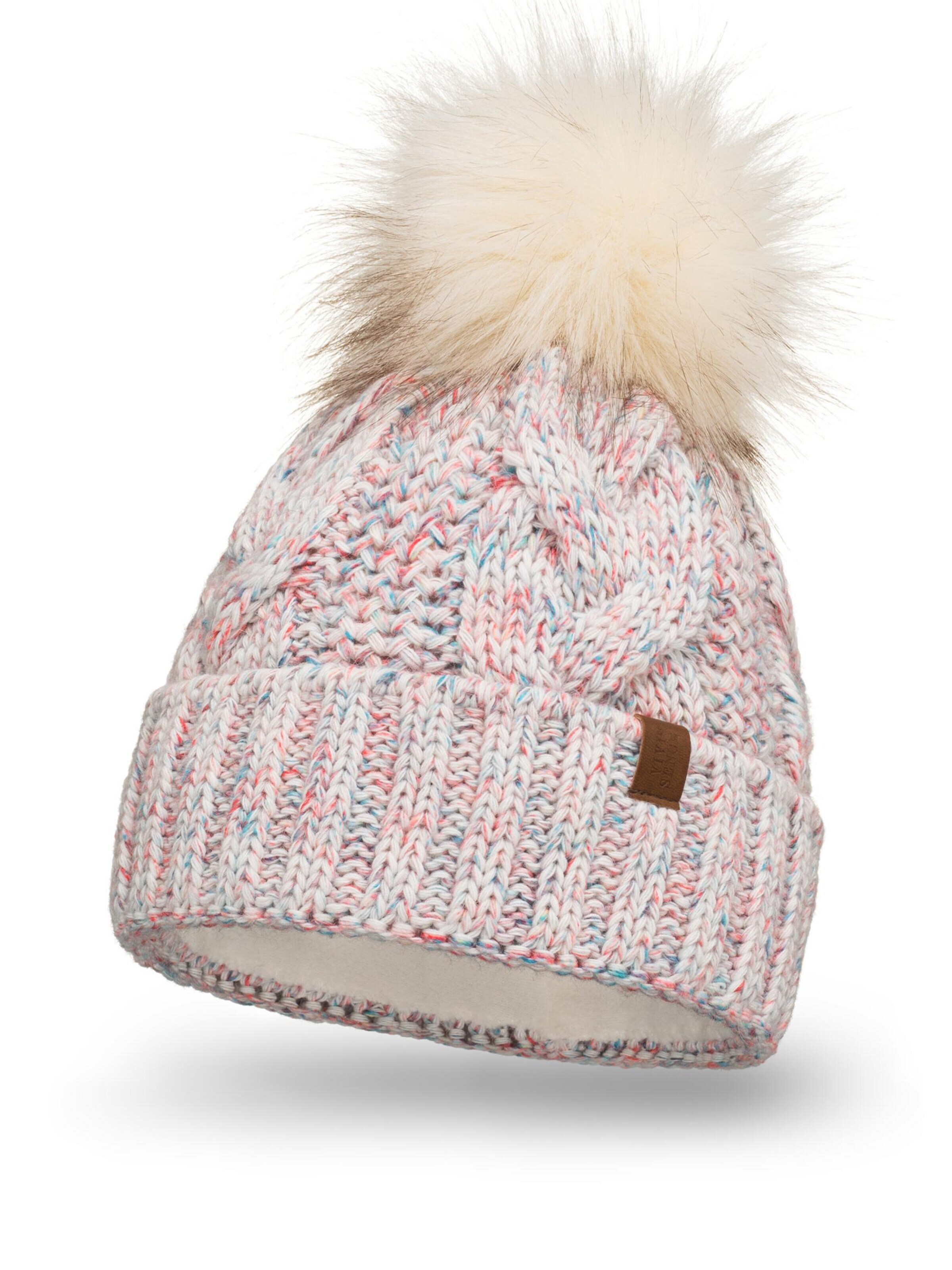 Vivisence Beanie '7014' in White: front