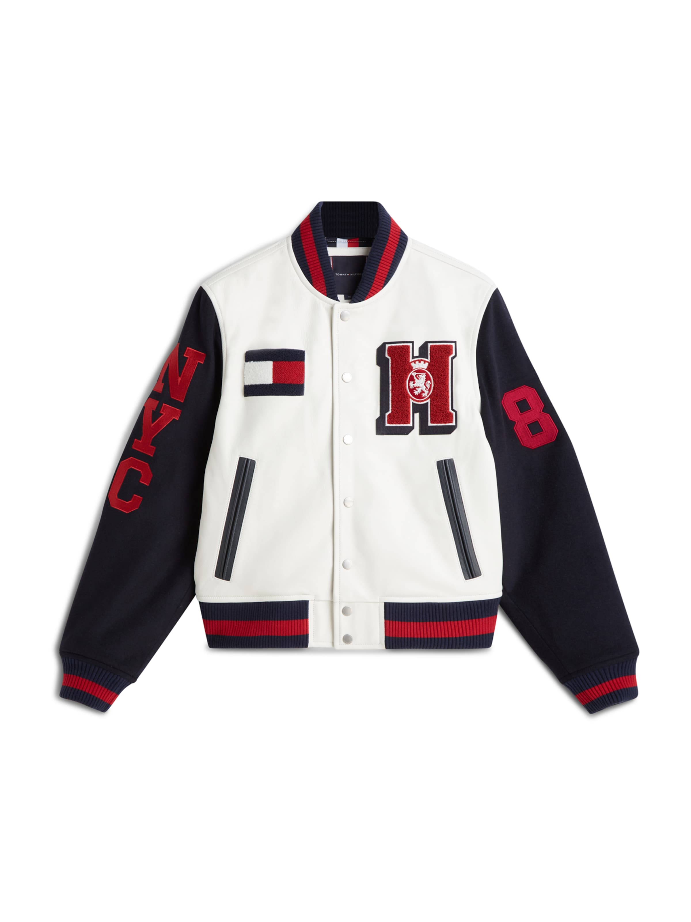 TOMMY HILFIGER Φθινοπωρινό και ανοιξιάτικο μπουφάν σε γκρι: μπροστά