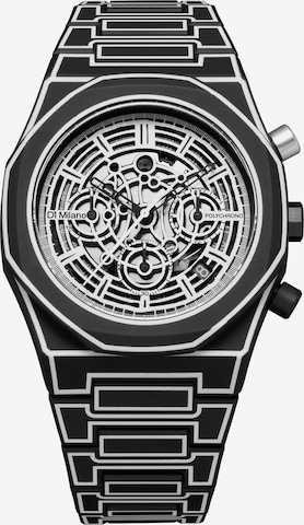 D1 Milano Analoguhr 'PHBJ10' in Schwarz: Vorderseite