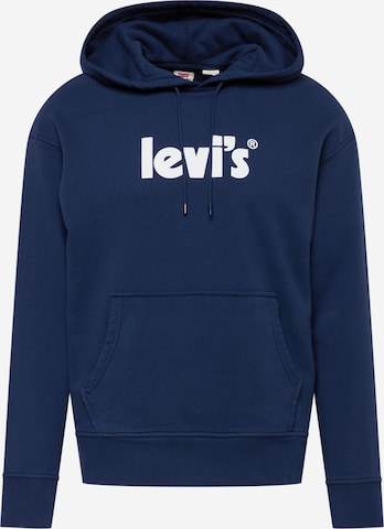 LEVI'S Regular fit Sweatshirt 'RELAXED GRAPHIC PO BLUES' in Blauw: voorkant
