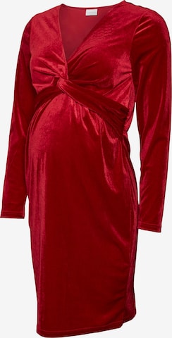MAMALICIOUS Šaty 'SANDRA' – červená: přední strana
